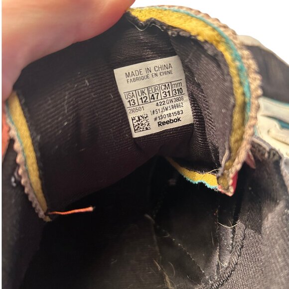 Size 13 - Reebok Classic Leather Legacy AZ Low White Black Orange - Picture 5 of 5